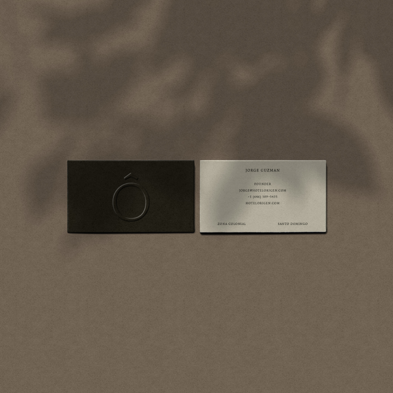 Hotel Origen business cards