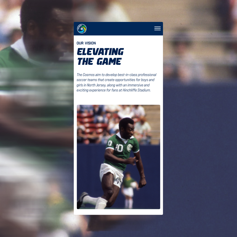 NY Cosmos mobile web 