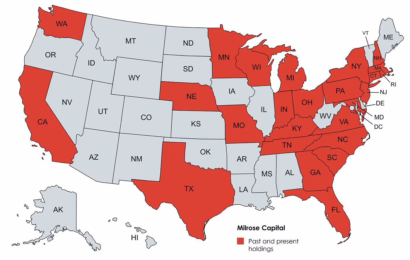 Milrose footprint map
