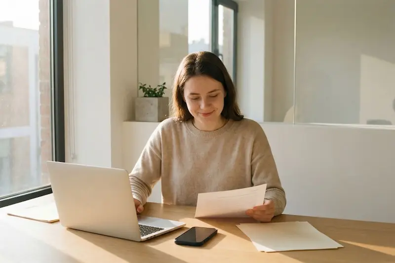 Jeune diplômé préparant son CV pour intégrer le marché du travail à Montréal