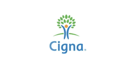 Cigna company logo with stylized person and tree design above company name.