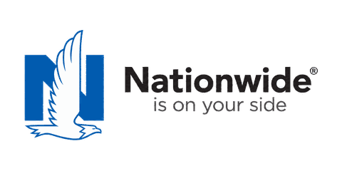 Nationwide logo with a blue stylized N and a white eagle, and tagline 'Nationwide is on your side.'
