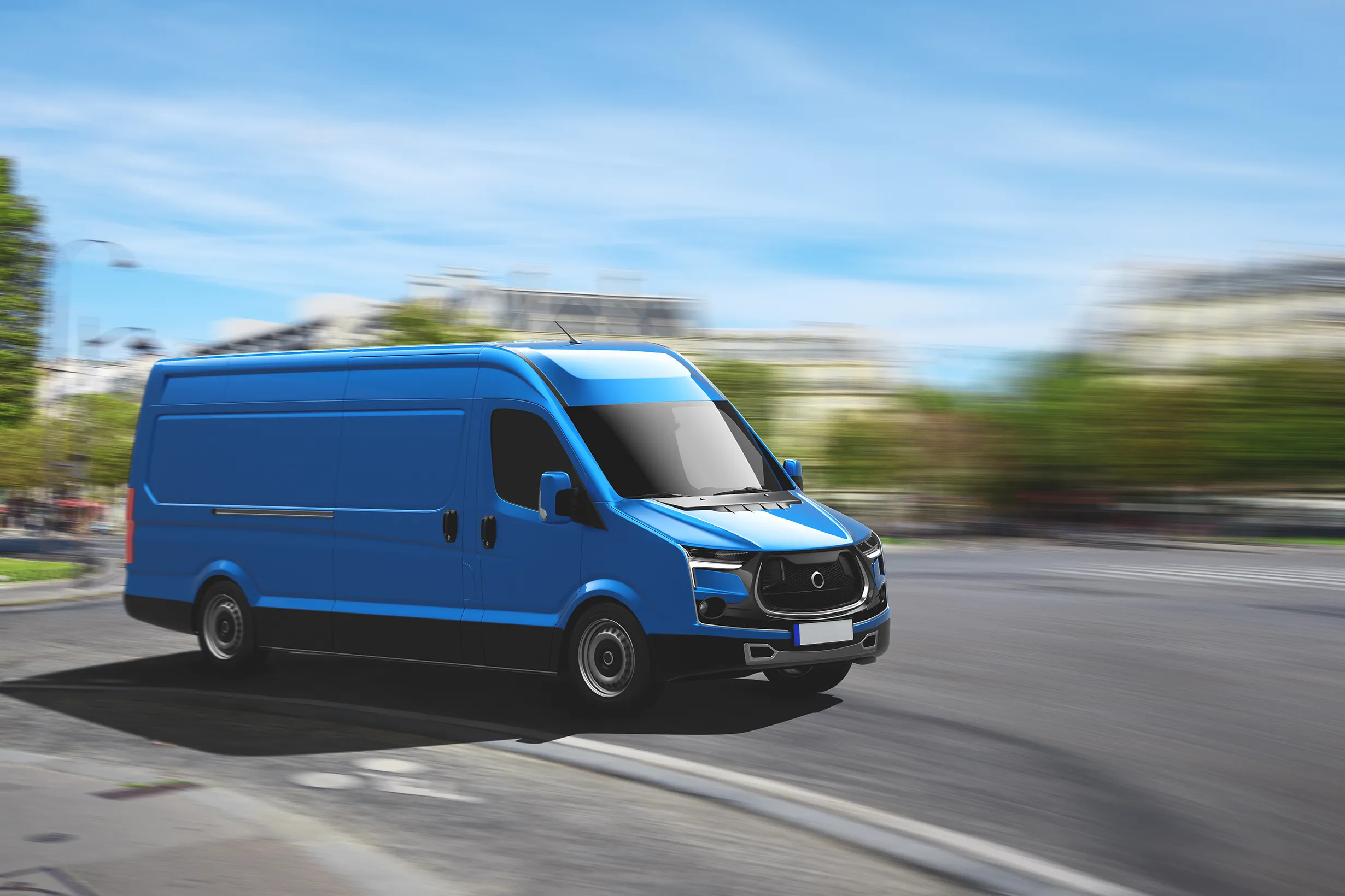 Commercial vehicle representing transportation and auto services insurance coverage