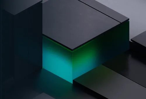 A black and green box sitting on top of a table.
