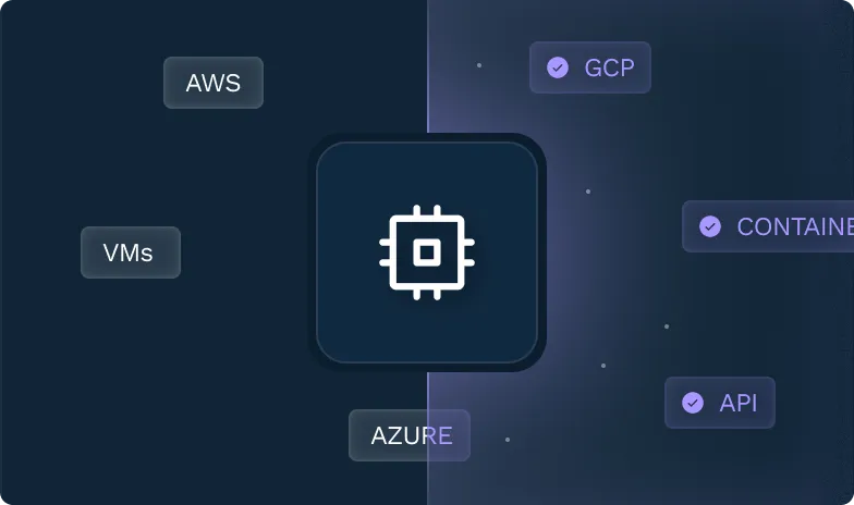 A blue square button with a white square on it.