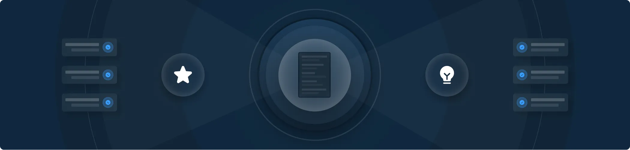 A dark blue background with a bunch of buttons.