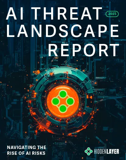 The cover of the book ai threat landscape report.