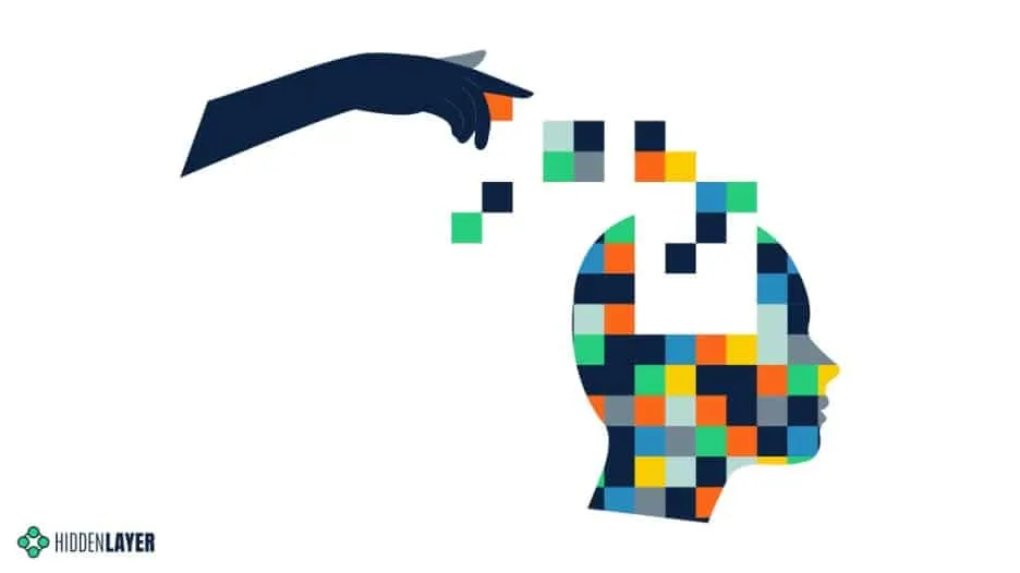 profile image of a face and an arm