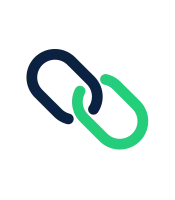 green and blue chain link