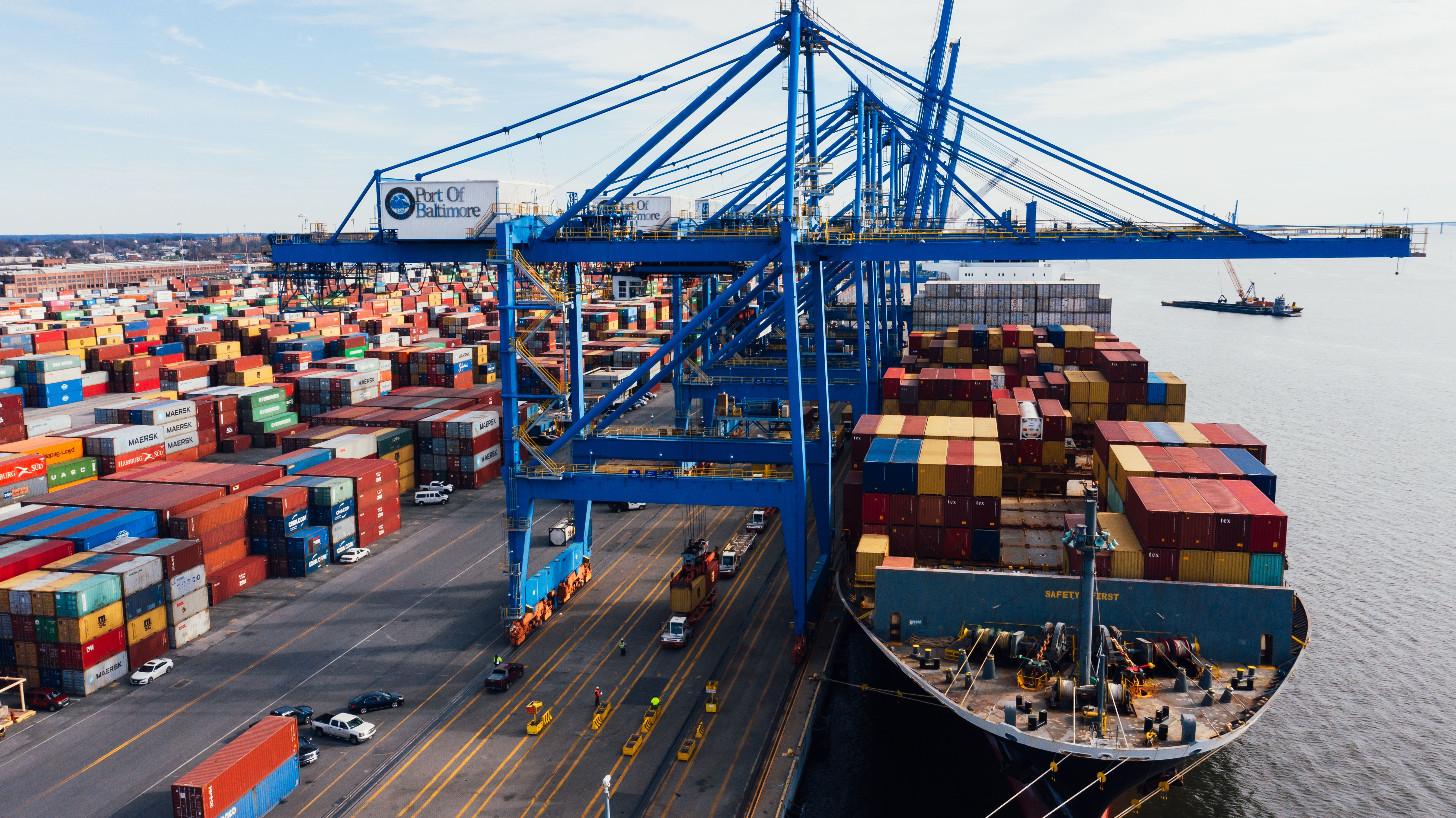 Warehouse worker managing trade logistics and cargo