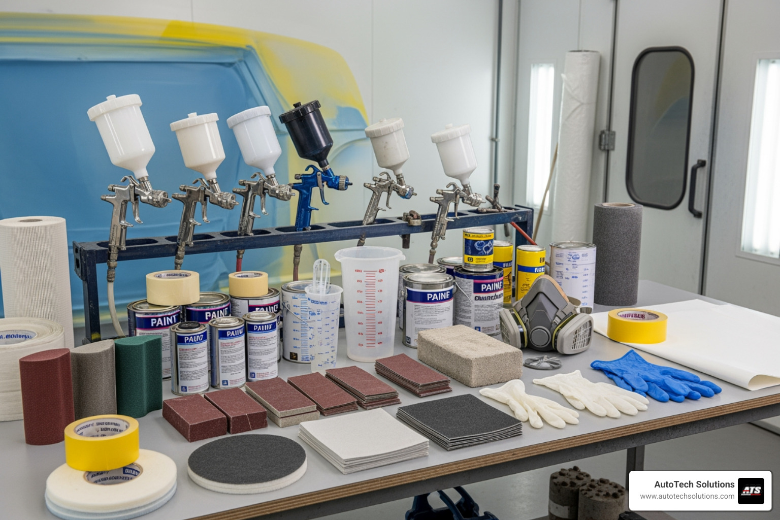 high-quality abrasives and fillers - auto body paint shop supplies