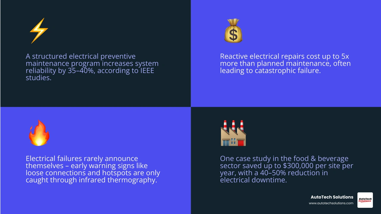 Infographic: cost of unplanned downtime vs preventative maintenance benefits for commercial facilities infographic