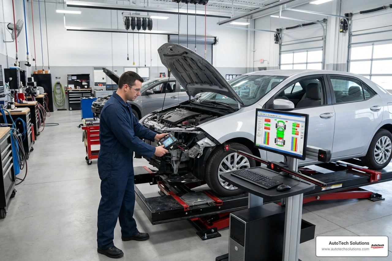3D computerized frame measuring workstation in commercial shop