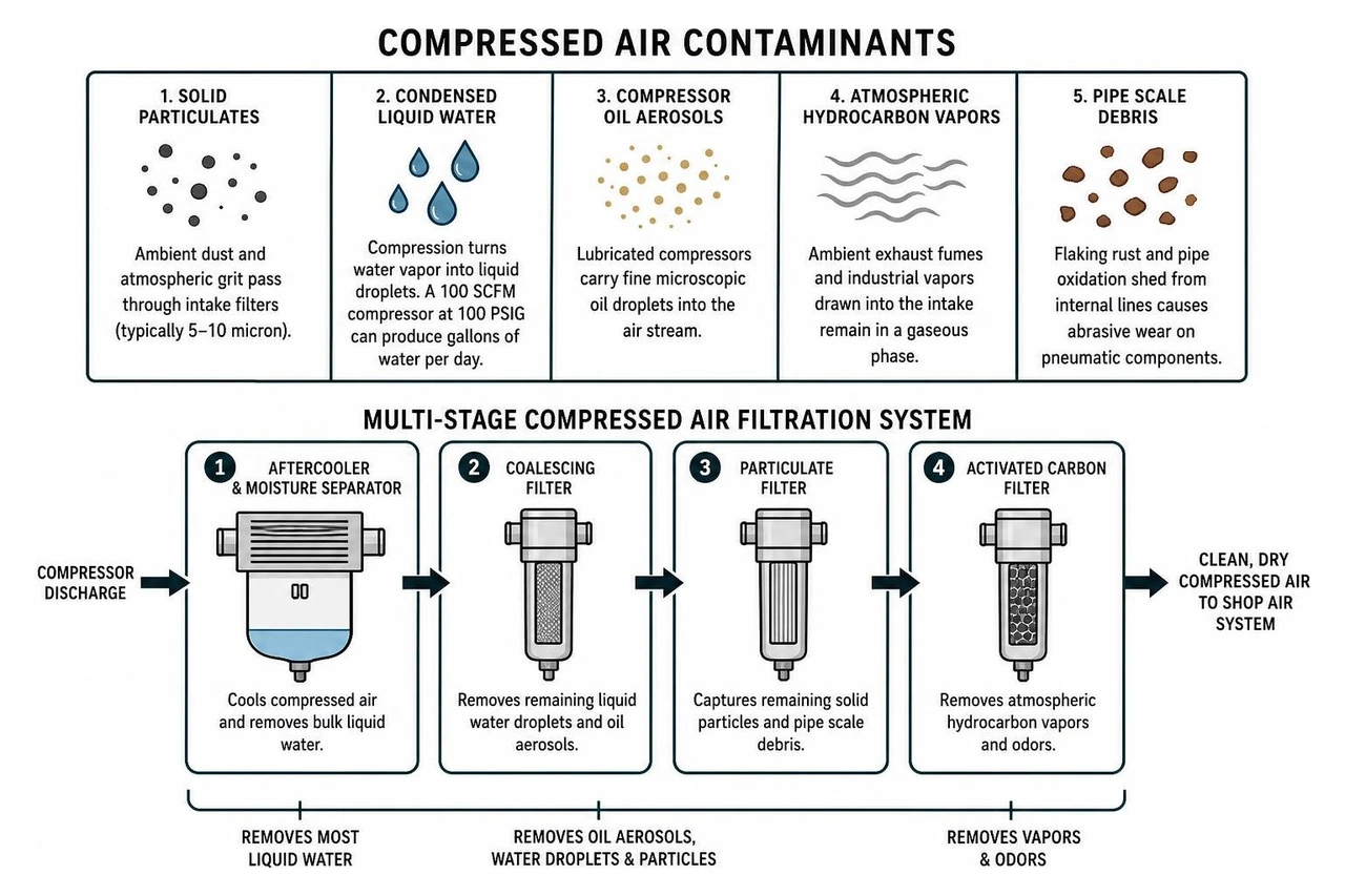compressed air contaminants and filtration stages compressed air contaminants and filtration stages