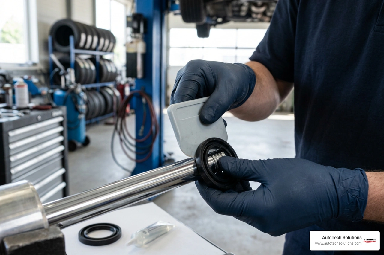 Hydraulic piston seal and U-cup installation using non-marring tools