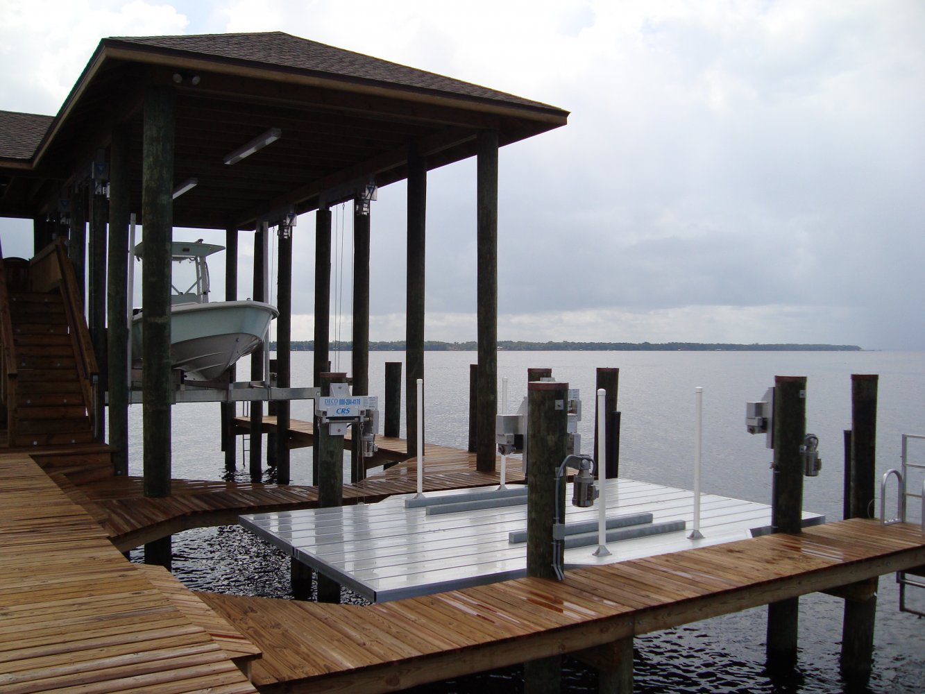 Custom 6,000 lb Concept CRS Beamless Aluminum DECKLift for Dual PWCs
