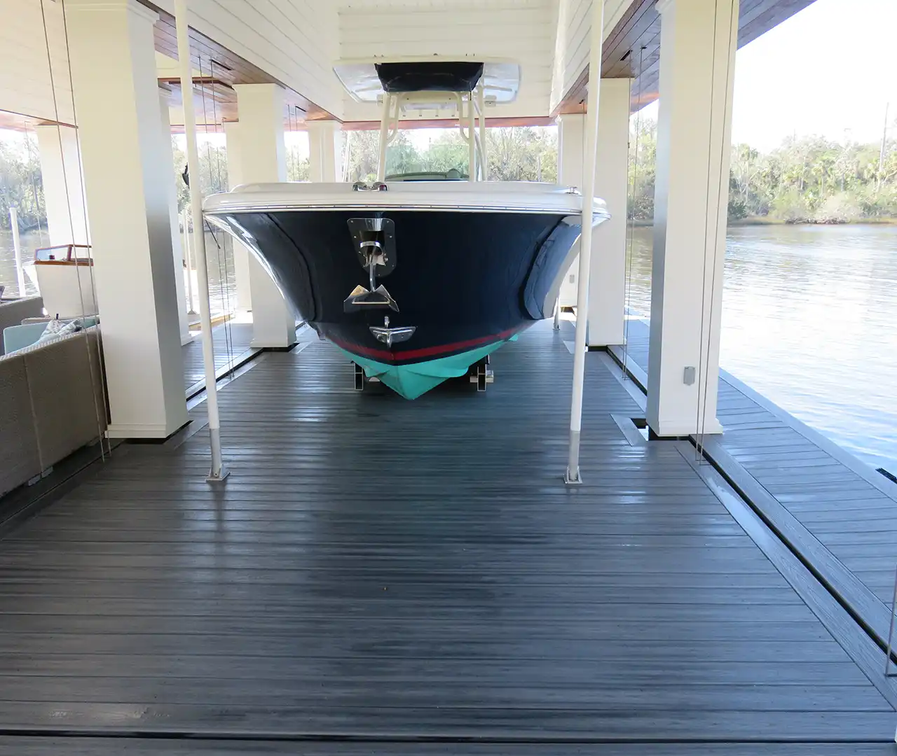 13,000 lb Custom DECO Boathouse DECKLift