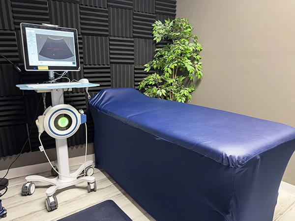 echolight machine next to exam table