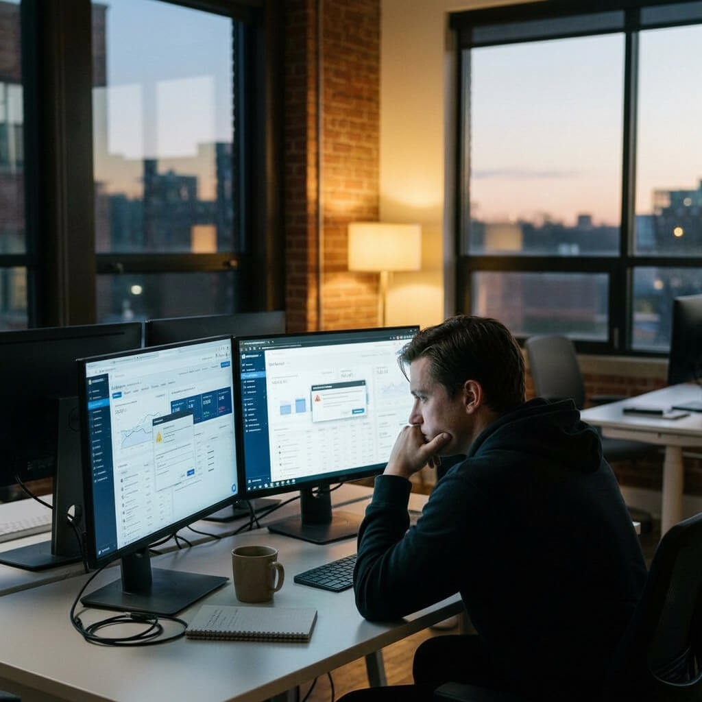 person browsing direct mail campaign options on a computer