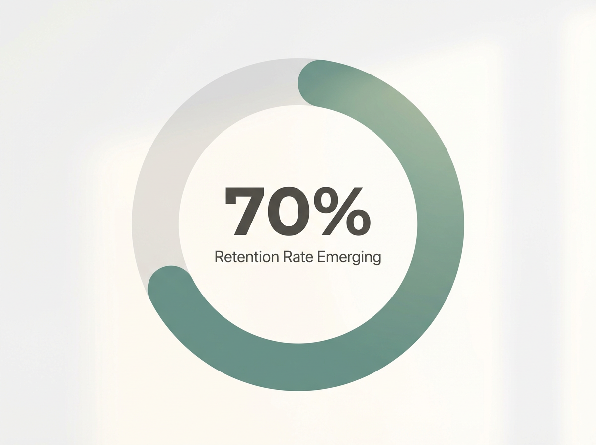 Infographic showing Contingency Management 8-Week Retention Rate for Emerging Adults: 70%