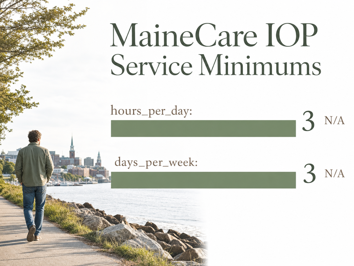 Chart showing MaineCare IOP Service Minimums