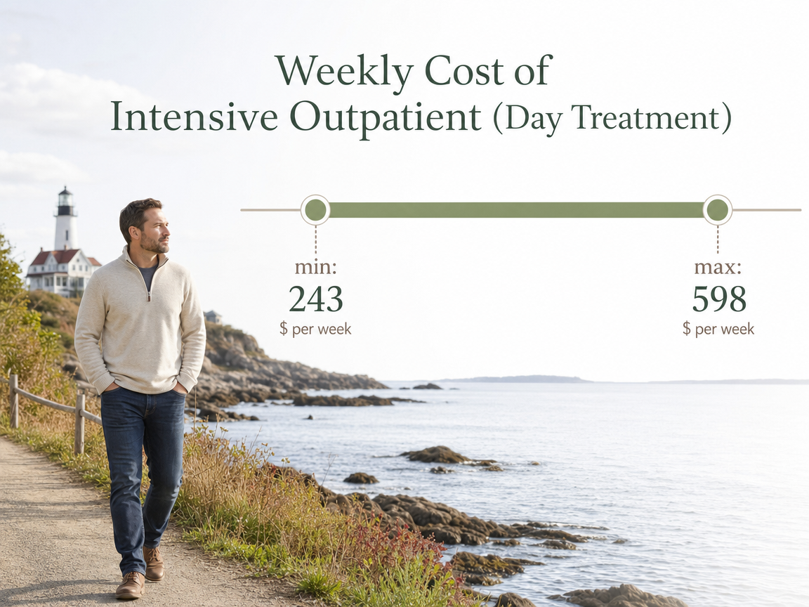 Chart showing Weekly Cost of Intensive Outpatient (Day Treatment)