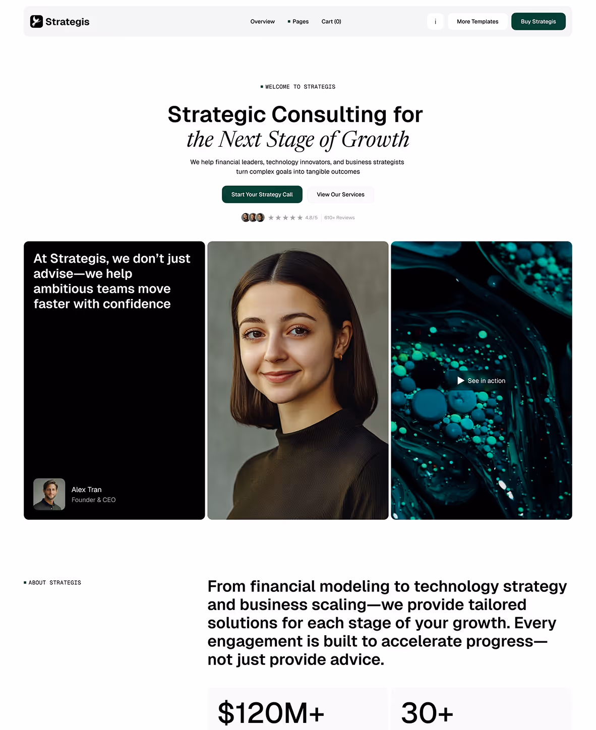 Webflow templates for consulting business