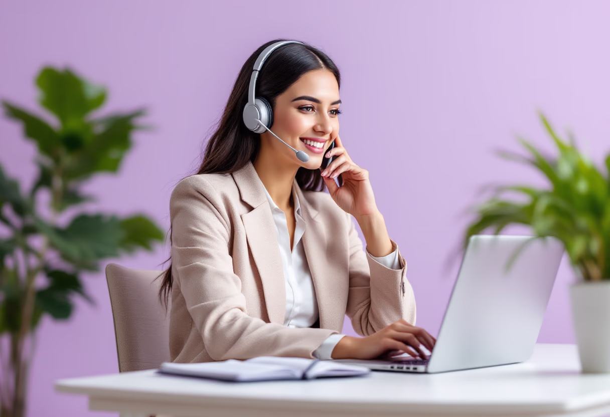 image of customer service representative (for a web design agency)