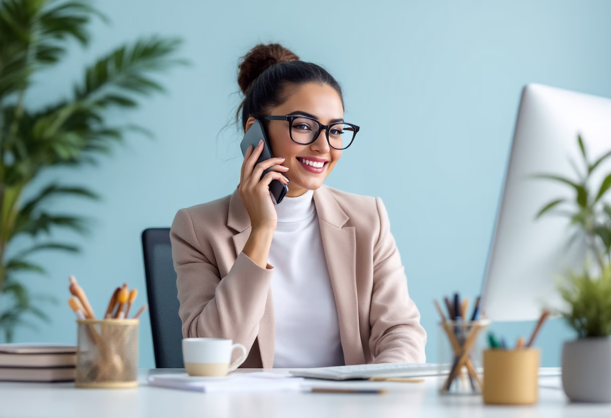 image of customer service representative on the phone