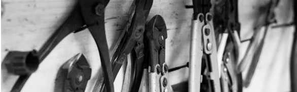 Bunch of pliers hung up