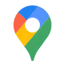 Google Maps location pin icon with red, blue, green, and yellow colors.