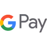 Google Pay logo with multicolored G and grey text.