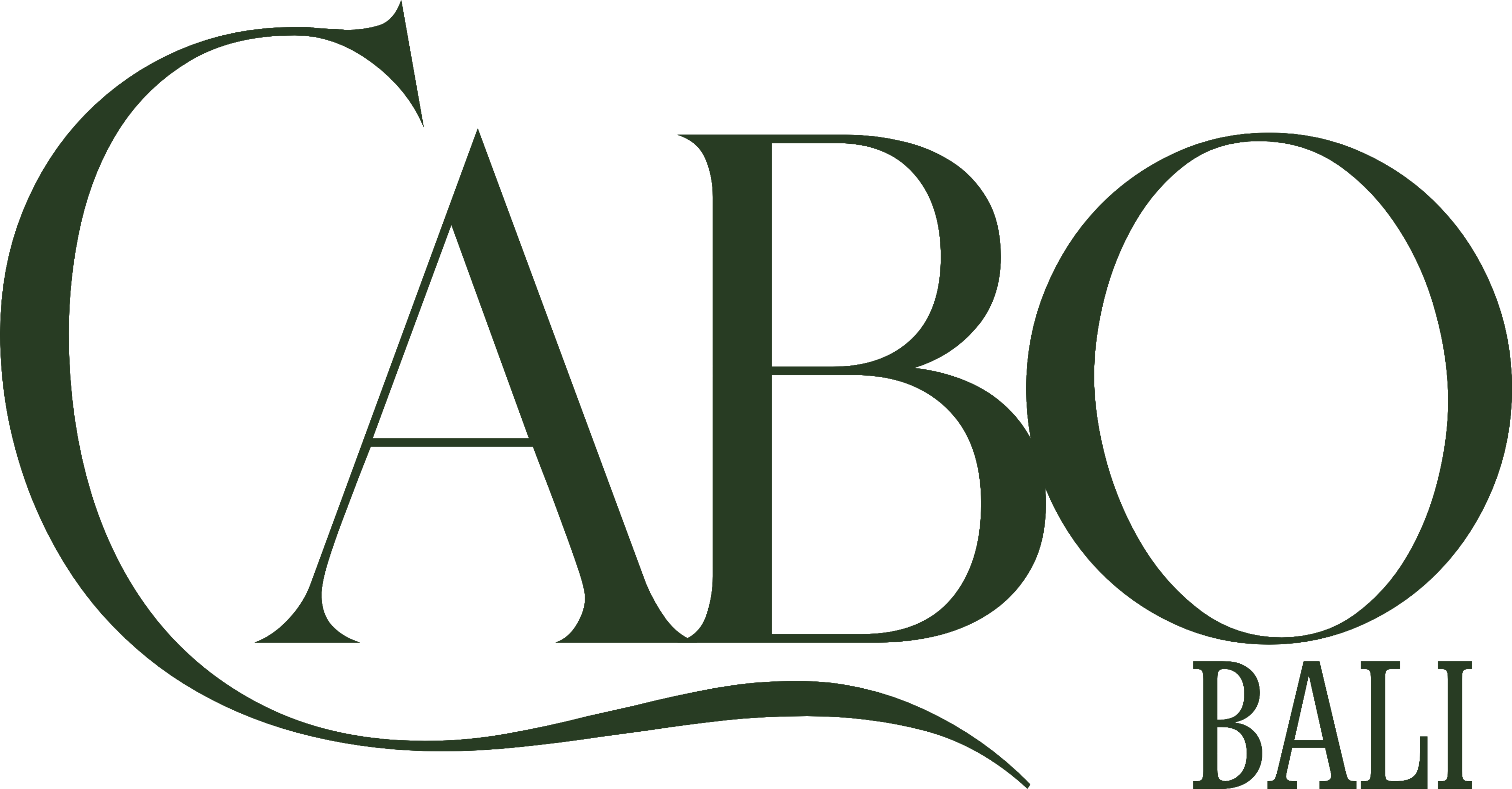 Logo with the word 'CABO' in large serif font and 'BALI' in smaller letters below.