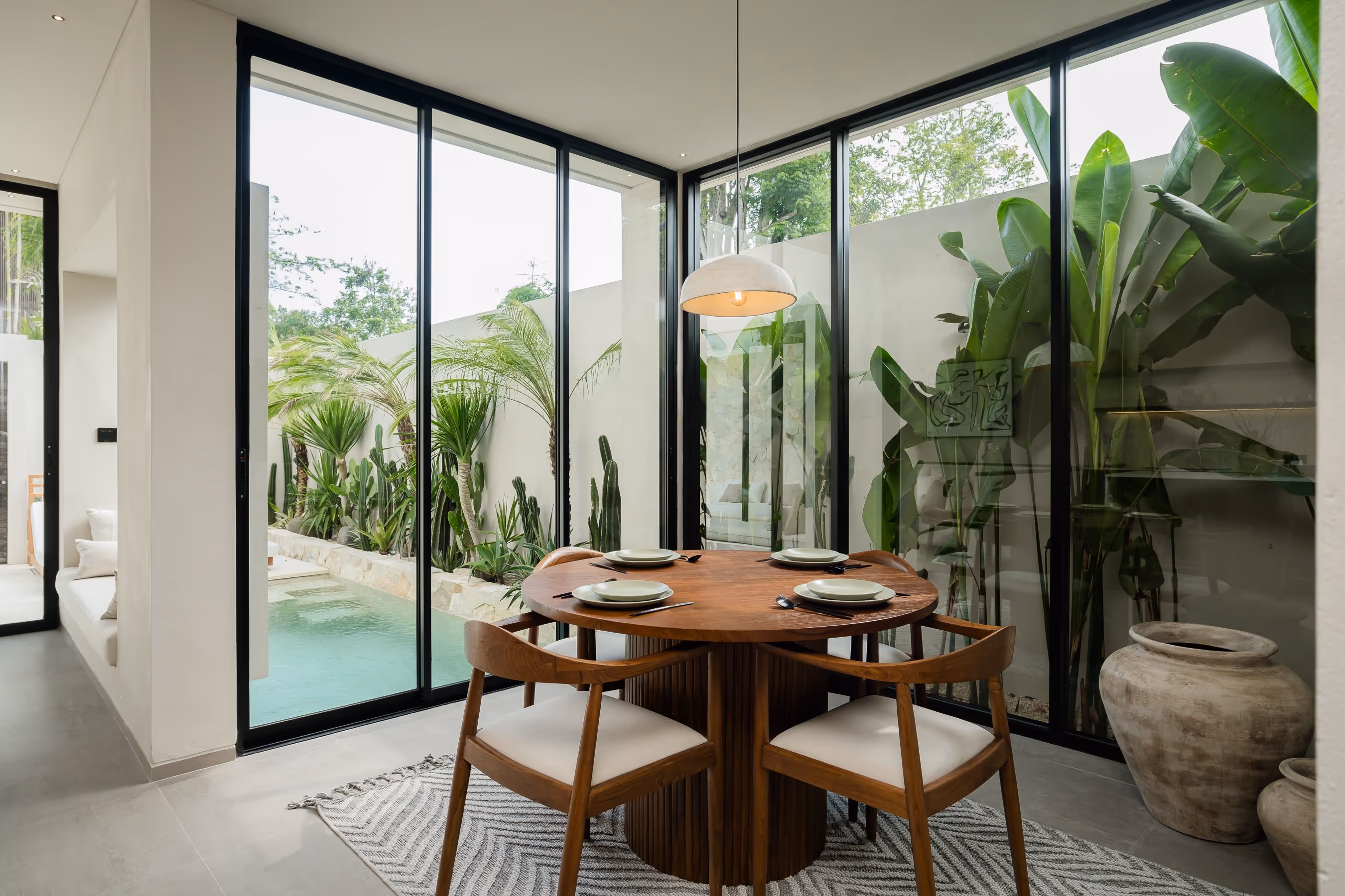 Dining area in a villa managed by Cabo Bali
