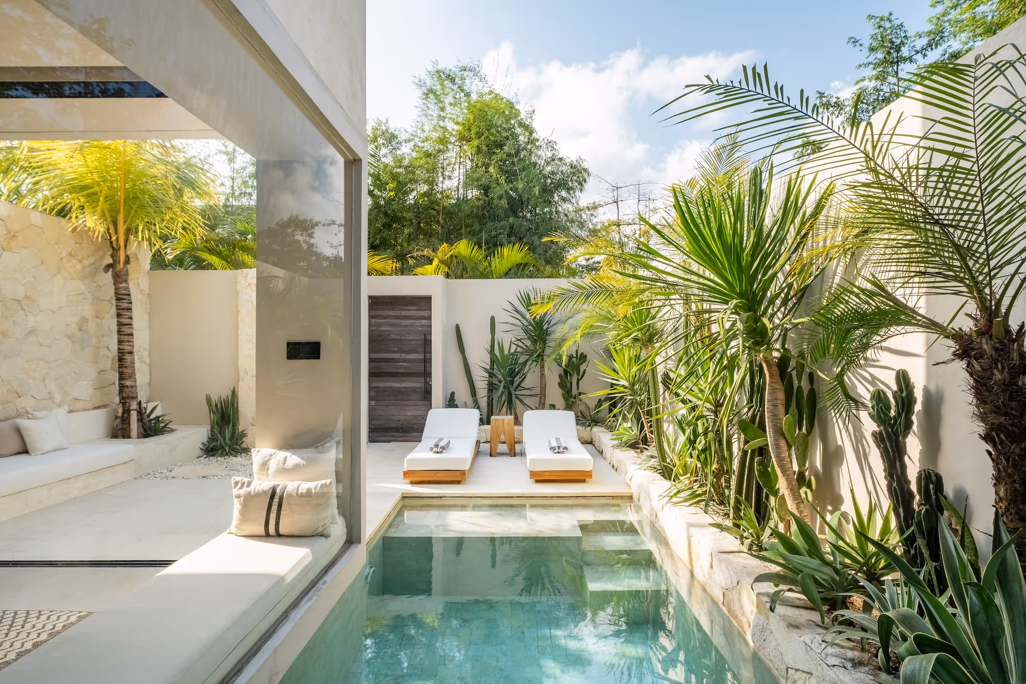 Lago villa pool and living area managed by Cabo Bali in Bingin, Uluwatu