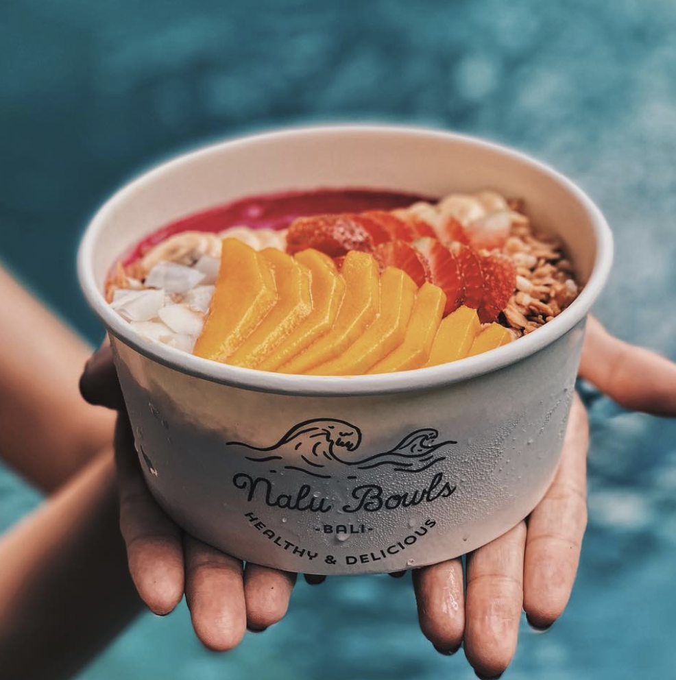 Nalu Bowls in Bingin, the Bukit's smoothie-bowl institution near the beach path