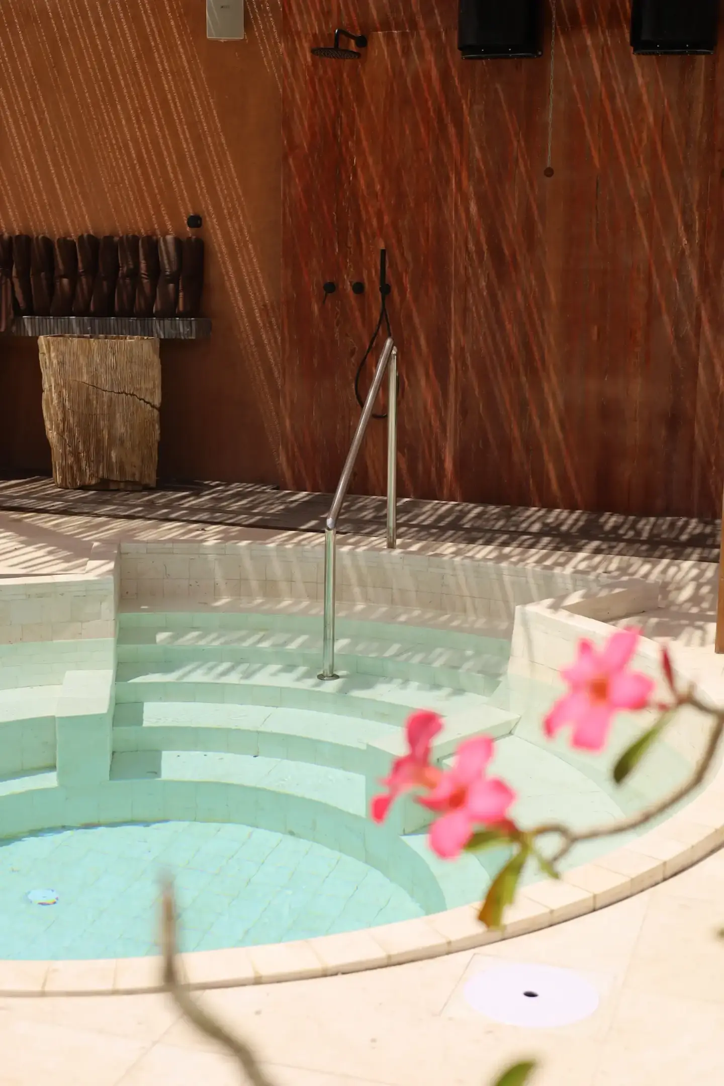 Sauna deck at Atmos, one of the neighbourhood contrast spots in Pecatu and Bingin