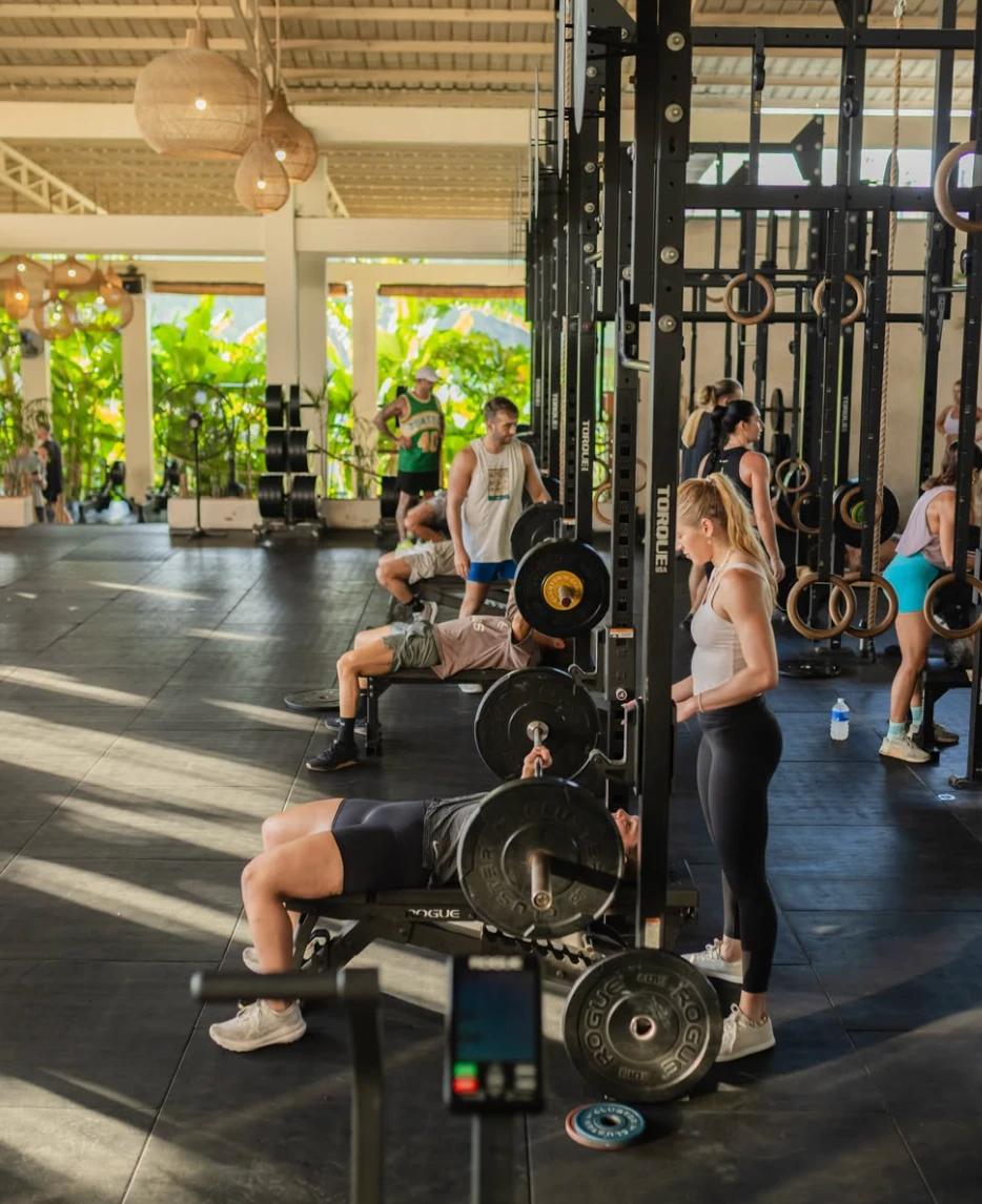 Bambu Fitness in Bingin with Hyrox, CrossFit and Olympic lifting platforms