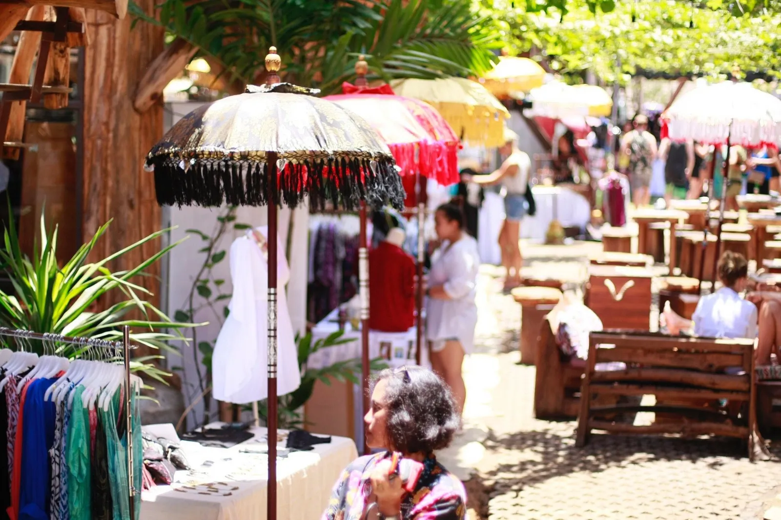 Shopping at Love Anchor Market in Canggu with local handmade goods