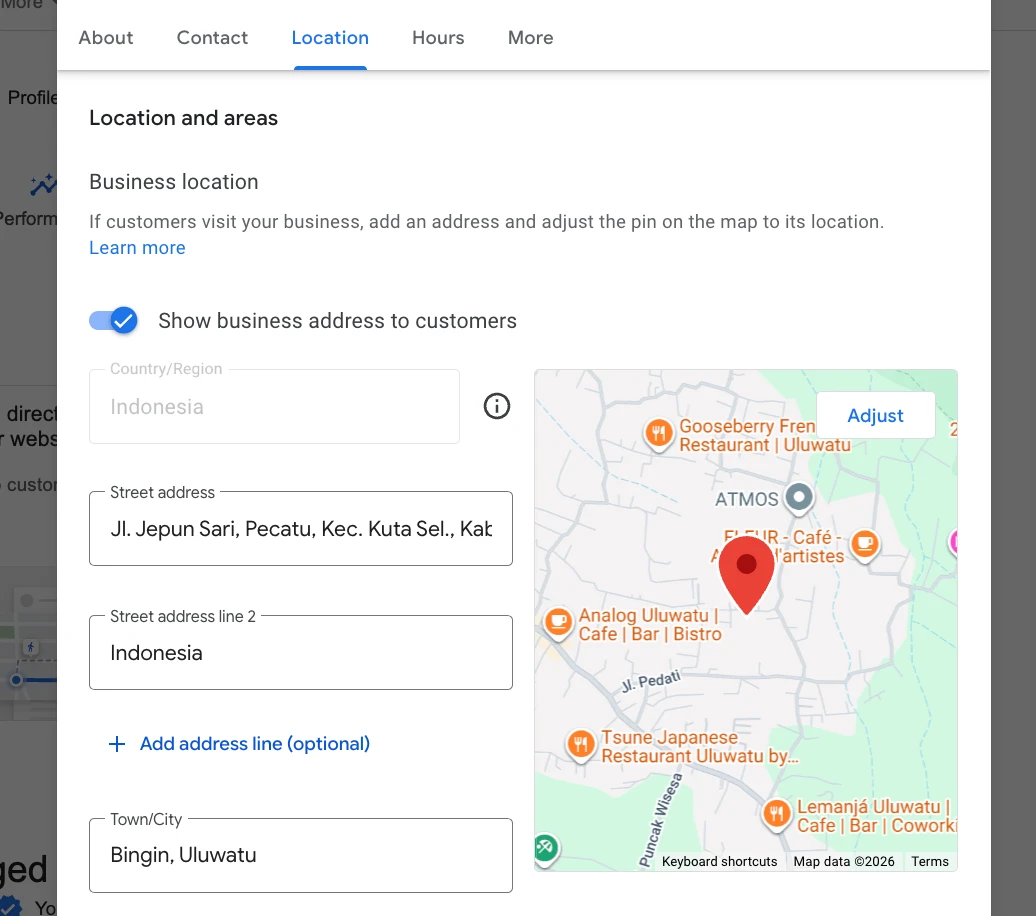 Selecting the Vacation Home Rental category when setting up a Google Business Profile