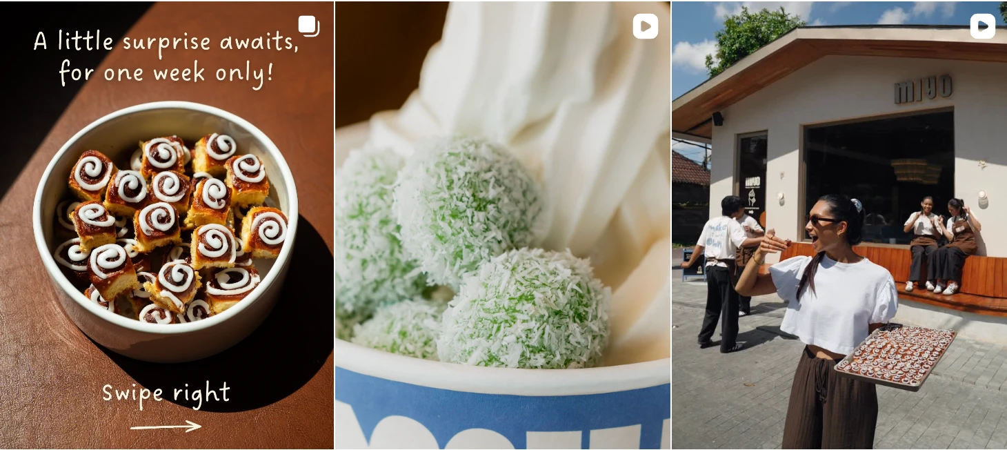 The Miyo self-serve frozen-yogurt storefront on Jl. Pantai Pererenan, Bali