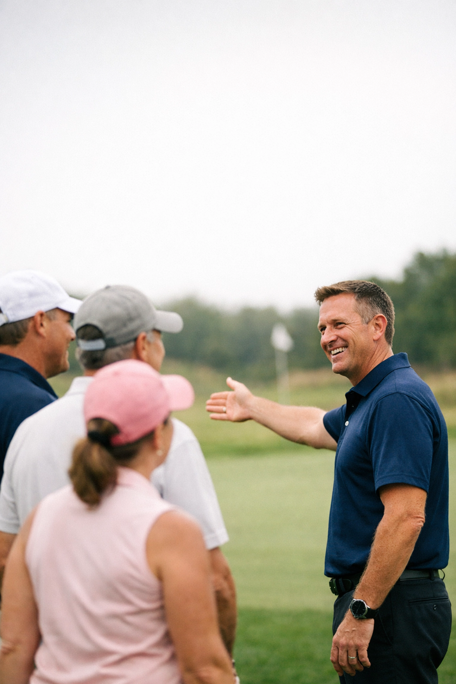 Professional tour host providing support to Australian golfers on an international golf trip.