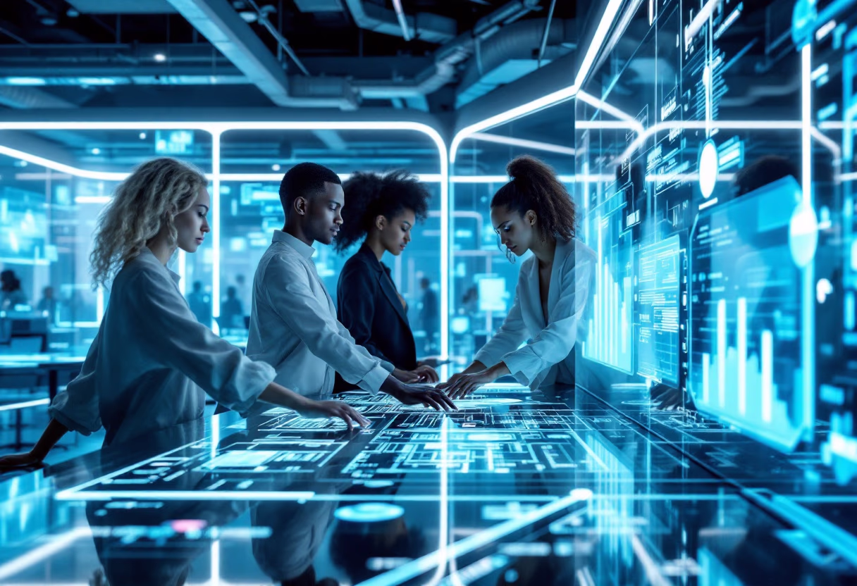 image of brainstorming session (for a productivity tools business)