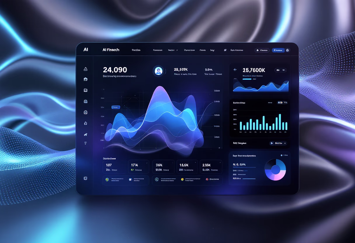 image of data visualization display (for a ai fintech company)
