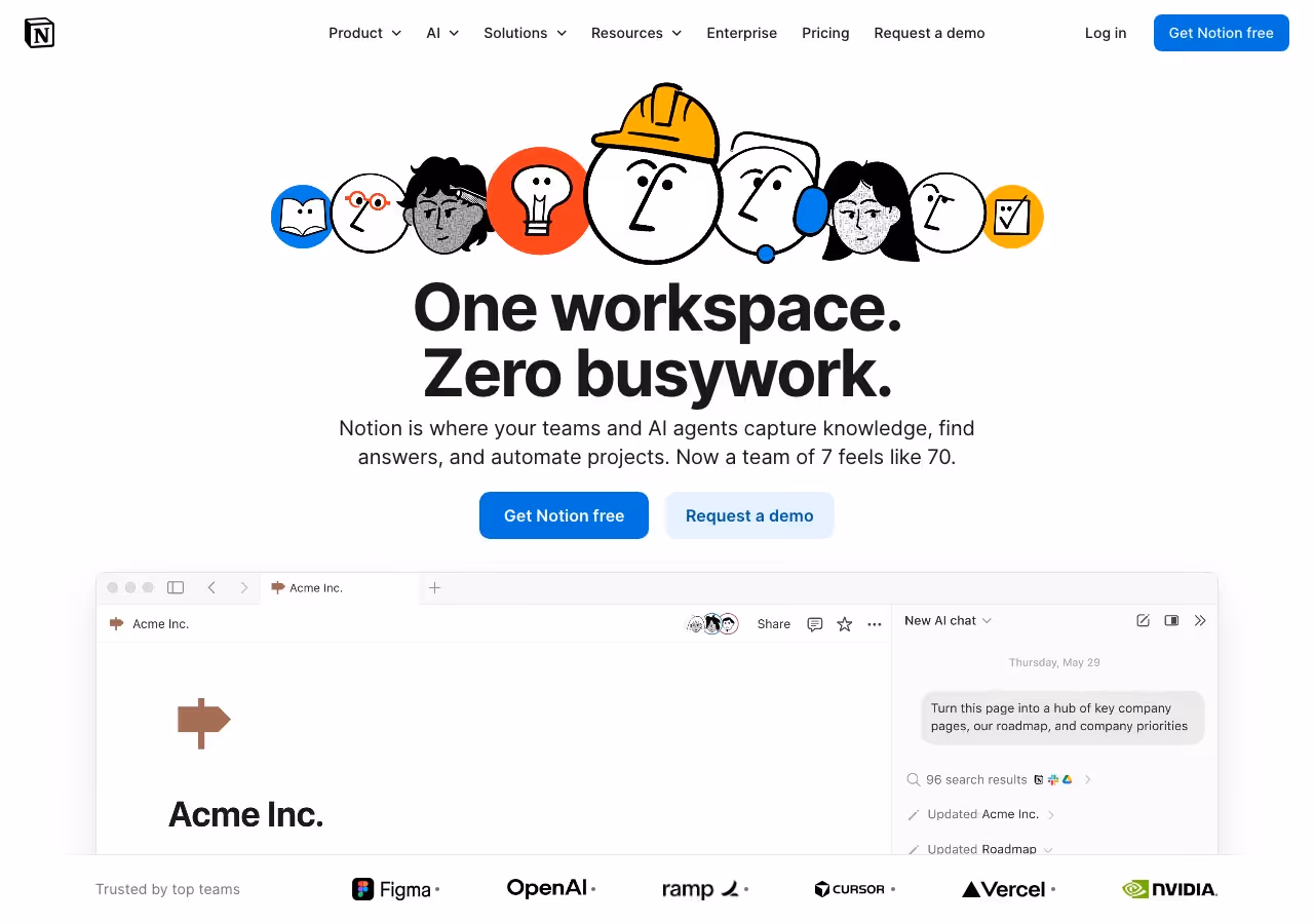 Notion homepage — workspace tool used as DIY client onboarding