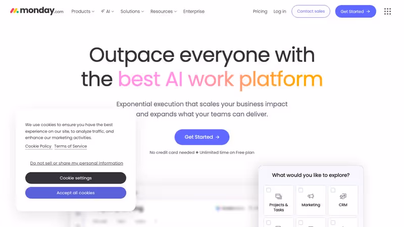Monday.com homepage screenshot