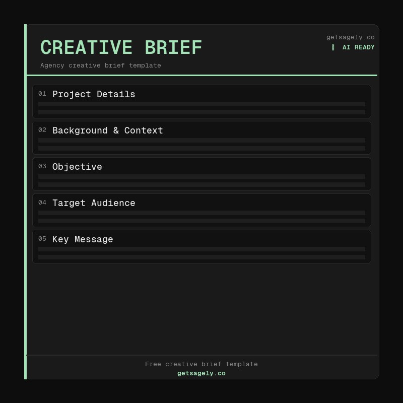 Creative Brief Template preview