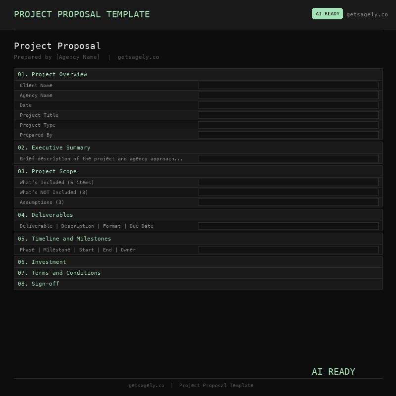Project Proposal Template preview