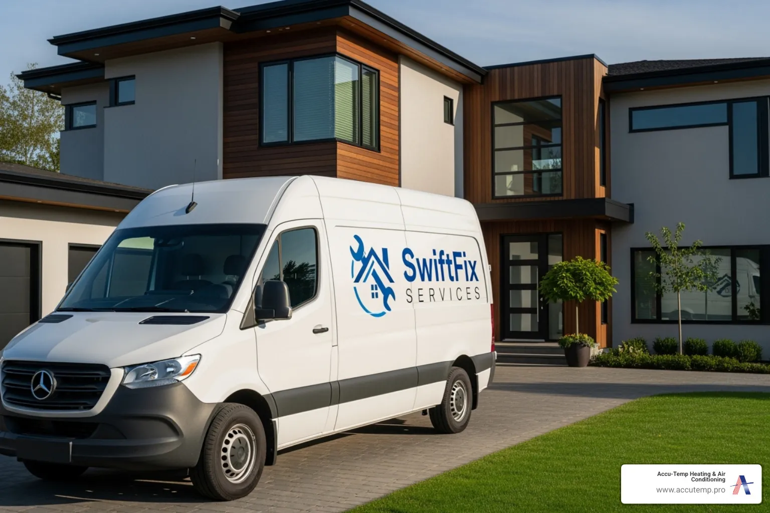 branded company service van - local HVAC company