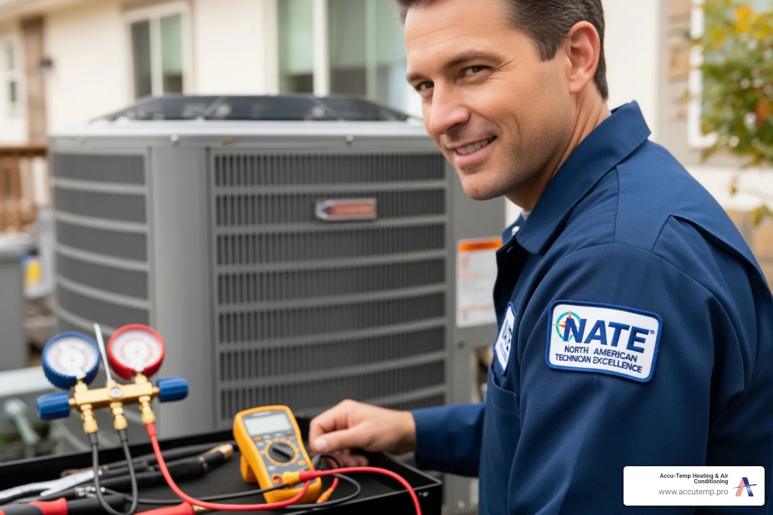 technician with NATE patch - local HVAC company